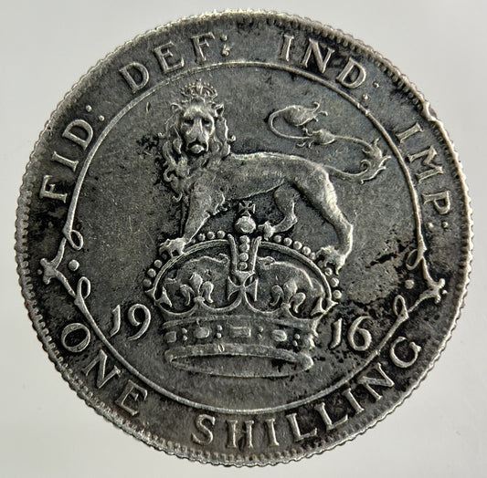 1916 George V Shilling Silver Coin | Very High Grade