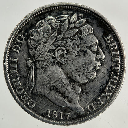 1817 George III 3rd Sixpence Silver Coin | Very High Grade