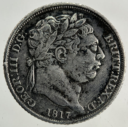 1817 George III 3rd Sixpence Silver Coin | Very High Grade