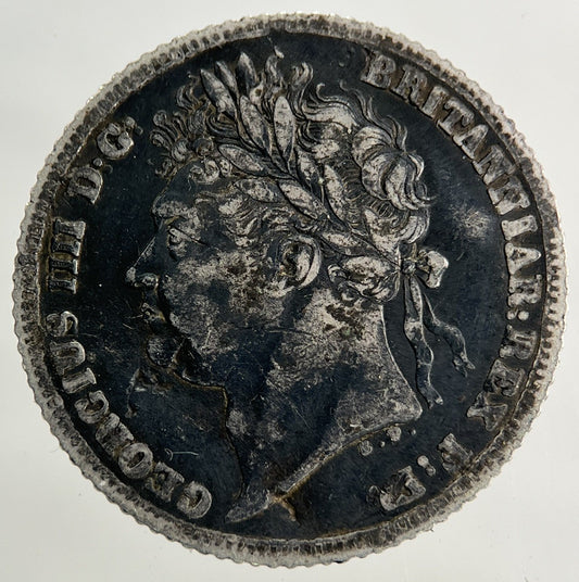 1825 George IV Sixpence Silver Coin | Fine Collectable Grade