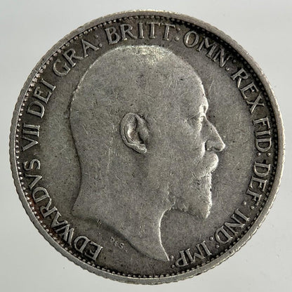 1907 Edward VII Sixpence Silver Coin | Very High Grade