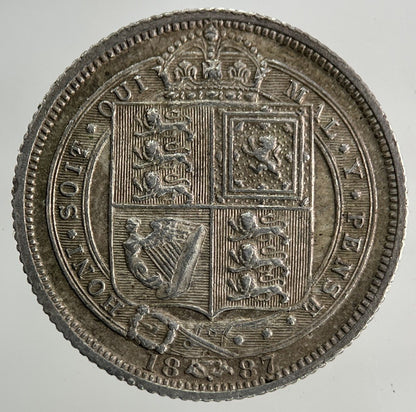 1887 Victoria Sixpence Silver Coin | Very High Grade