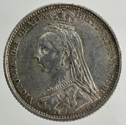 1887 Victoria Sixpence Silver Coin | Very High Grade