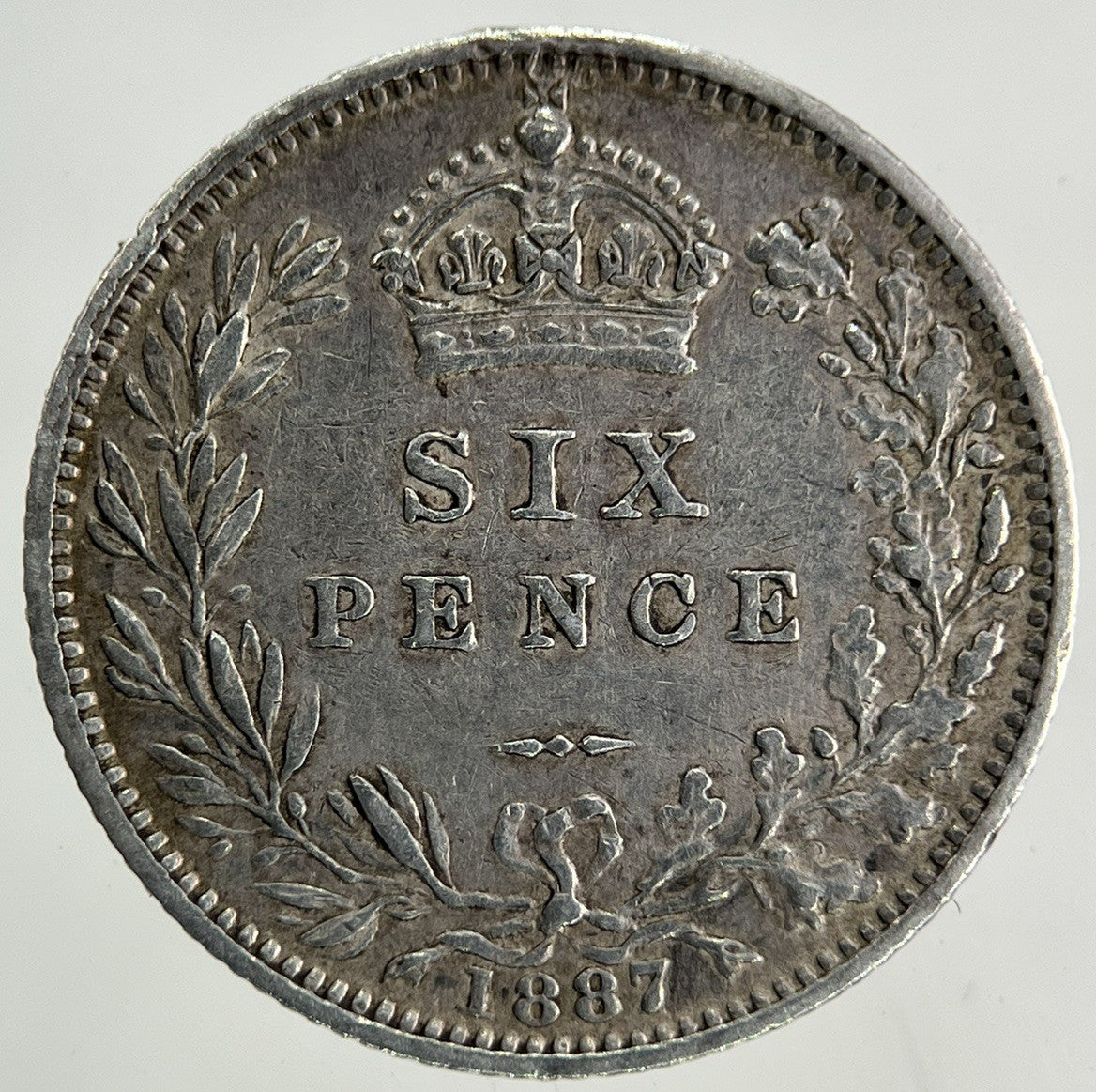 1887 Victoria Sixpence Silver Coin | Very High Grade