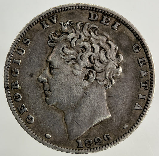 1826 George IV Sixpence Silver Coin | Very High Grade