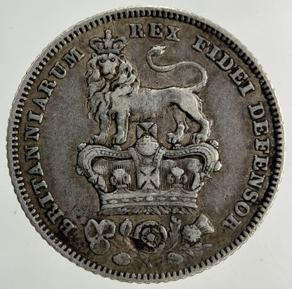1826 George IV Sixpence Silver Coin | Very High Grade