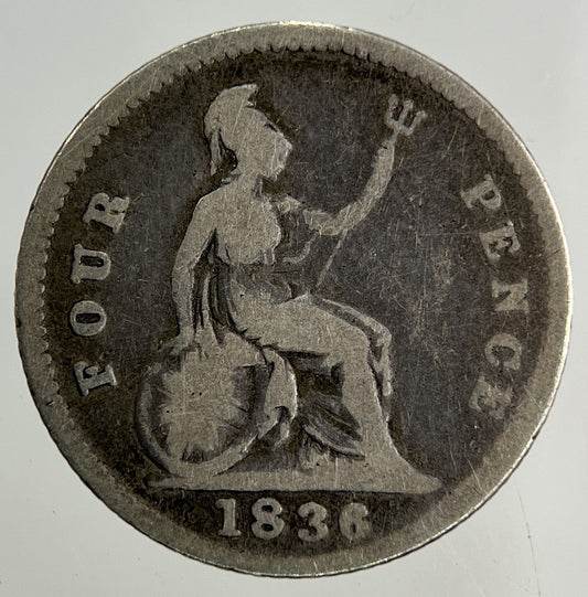 1836 William IV Groat Four-Pence Silver Coin | Collectable Grade