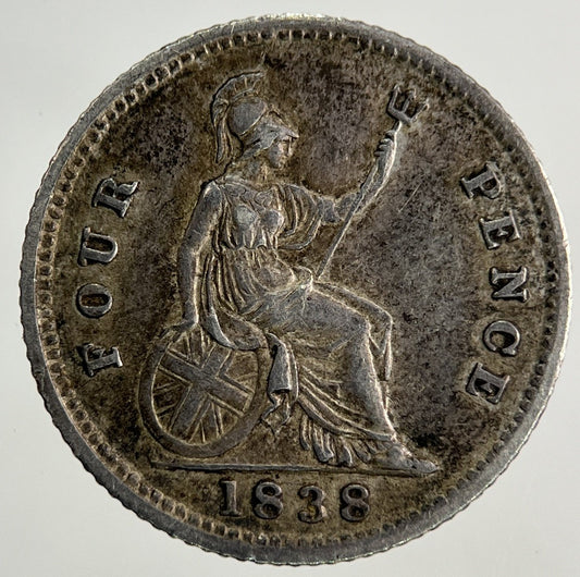 1838 Victoria Groat Four-Pence Silver Coin | Very High Grade
