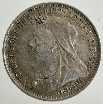 1893 Victoria Threepence Silver Coin | Very Fine Grade