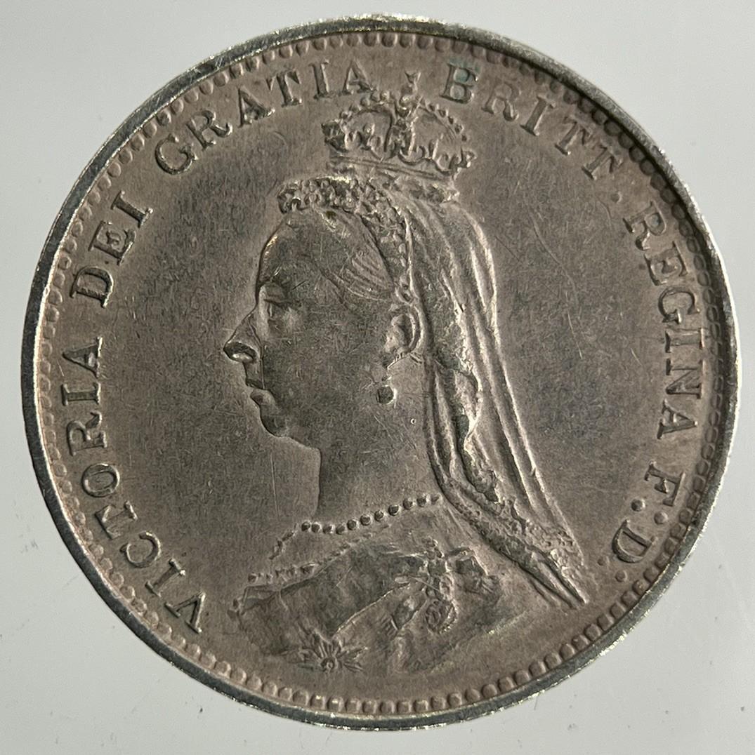 1887 Victoria Threepence Silver Coin | Very Fine Grade