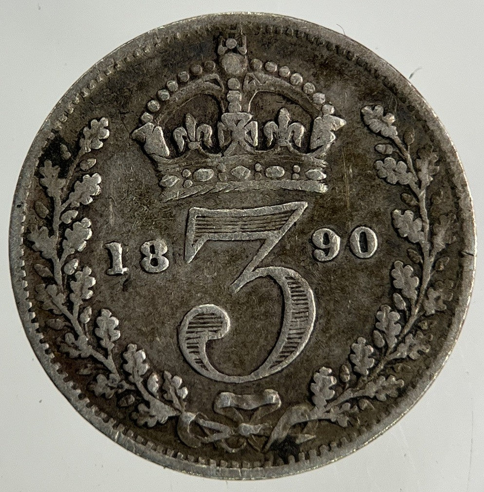 1890 Victoria Threepence Silver Coin | Fine Collectable Grade
