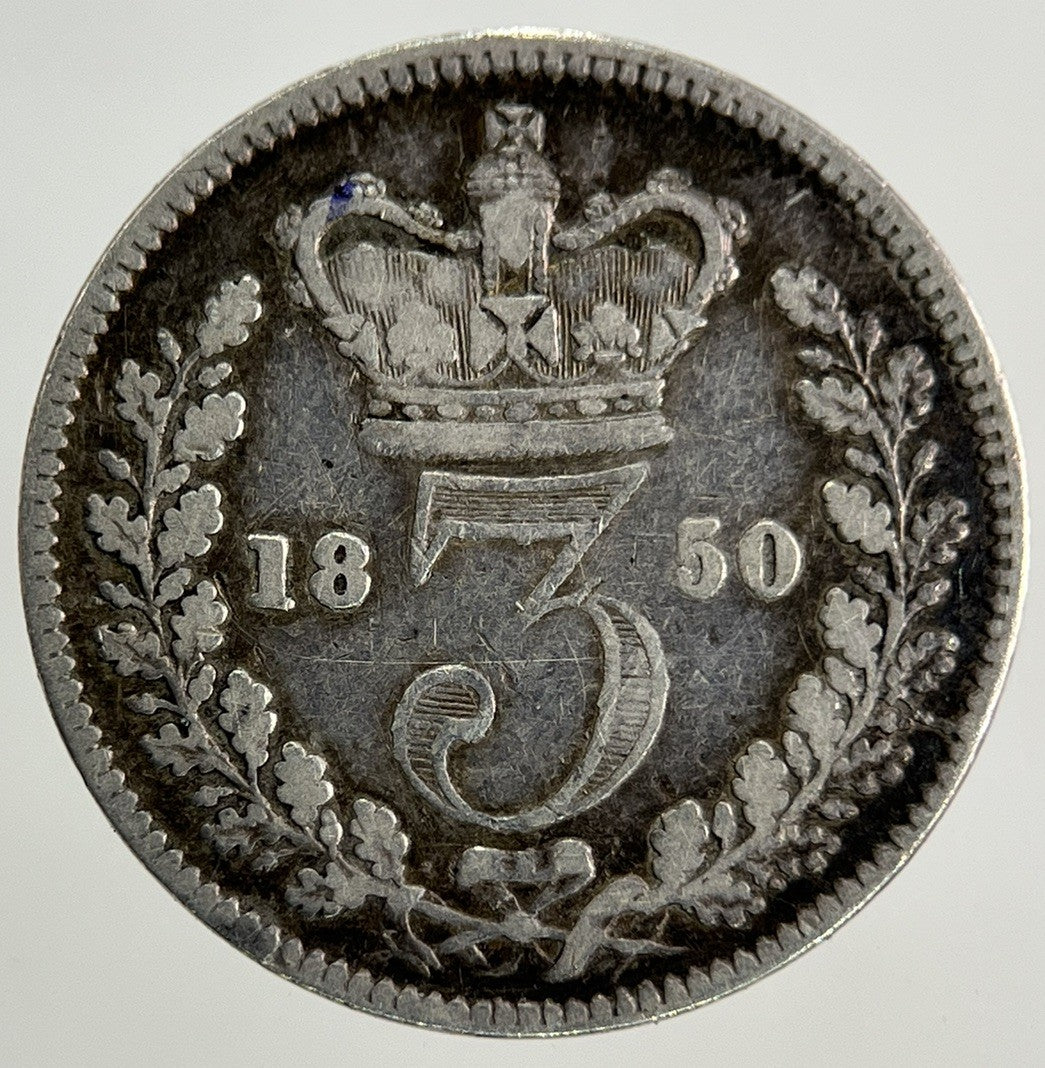 1850 Victoria Threepence Silver Coin | Fine Collectable Grade