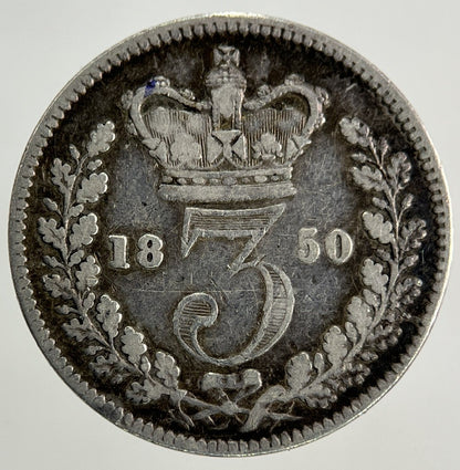 1850 Victoria Threepence Silver Coin | Fine Collectable Grade