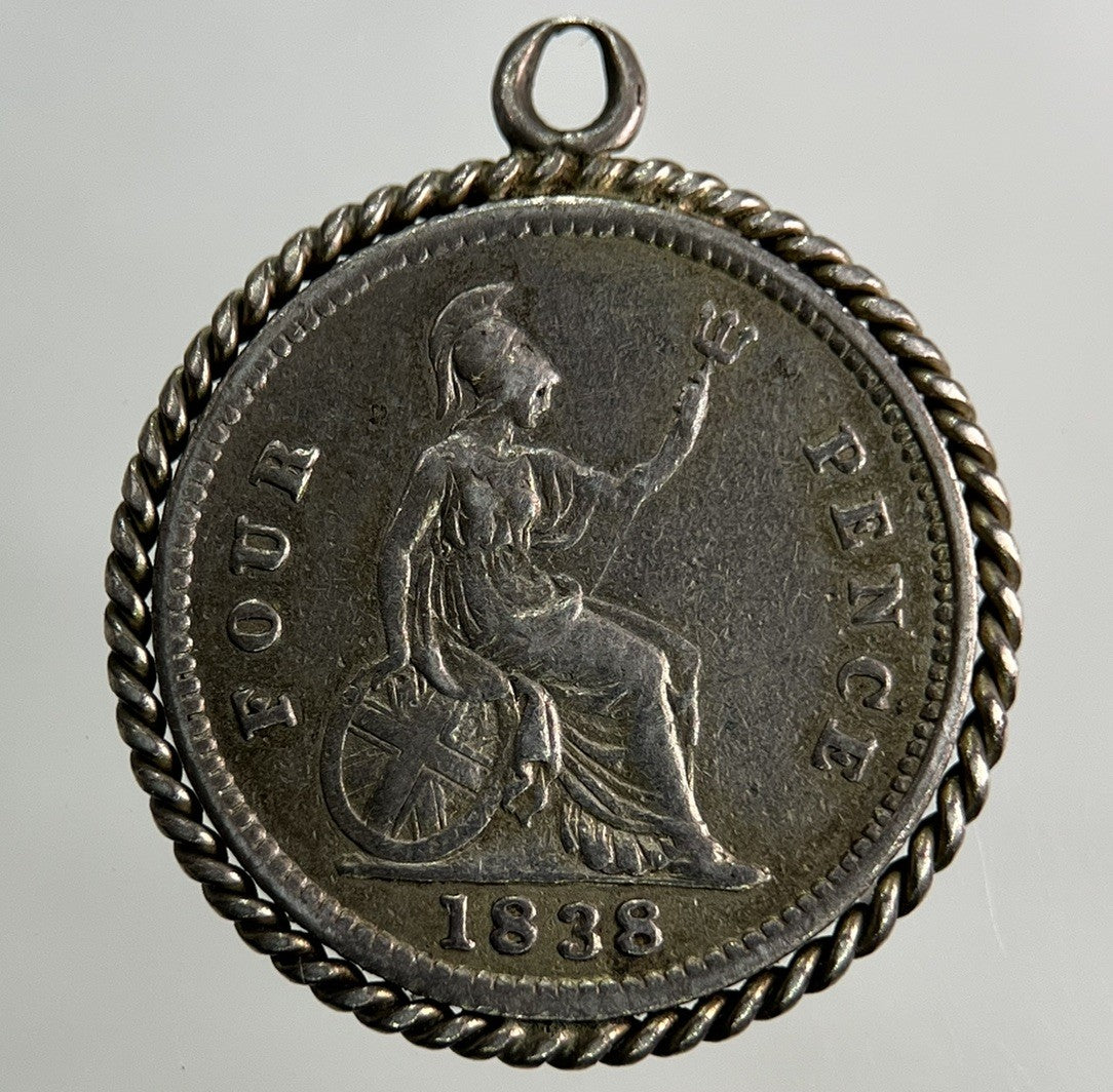 1838 Victoria Groat Four-Pence Silver Coin | Fine Collectable Grade