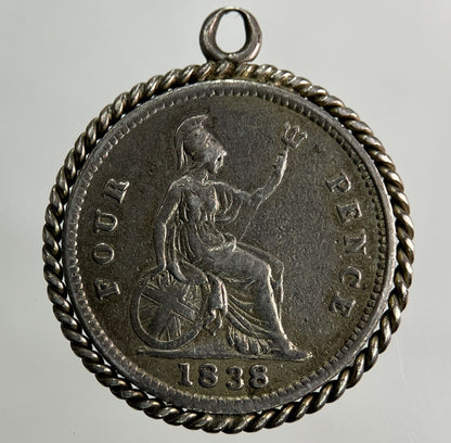 1838 Victoria Groat Four-Pence Silver Coin | Fine Collectable Grade