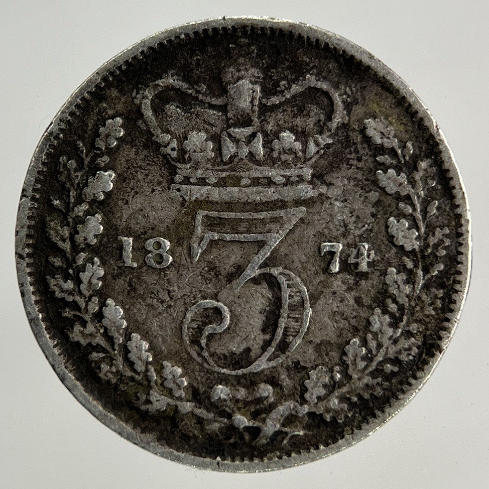 1874 Victoria Groat Four-Pence Silver Coin | Fine Collectable Grade