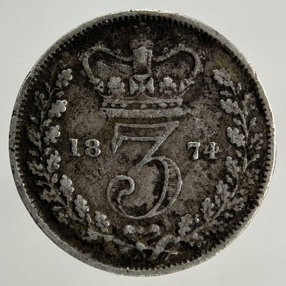 1874 Victoria Groat Four-Pence Silver Coin | Fine Collectable Grade