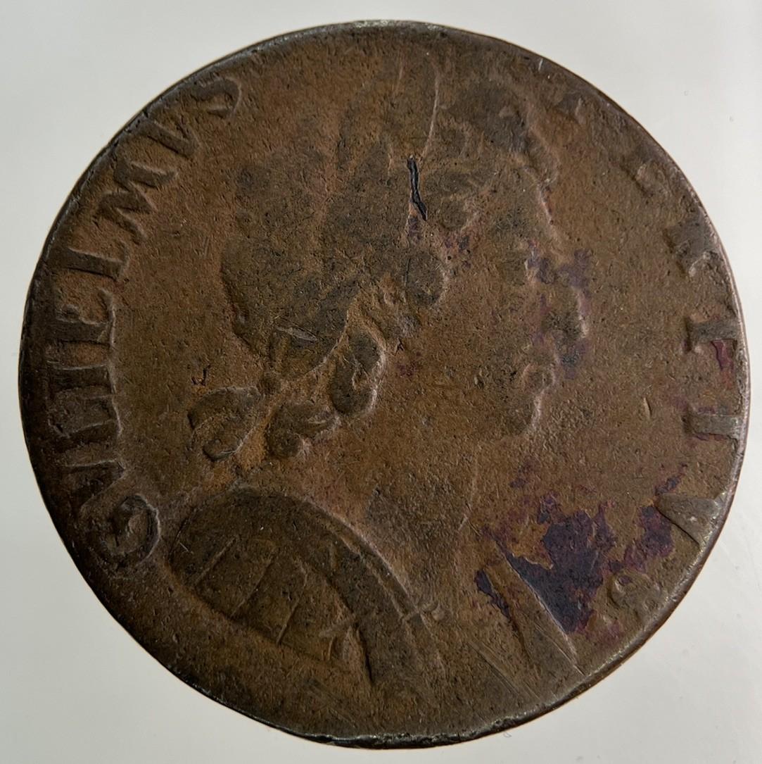 1696 William III 3rd Half-Penny Coin | Very High Grade