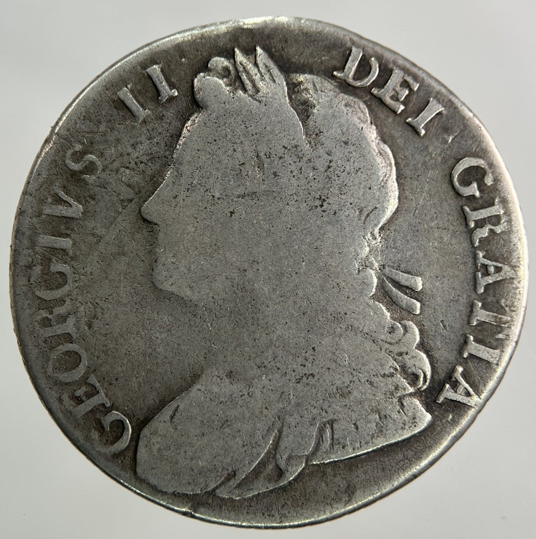 1735 George II 2nd Shilling Silver Coin | Collectable Grade