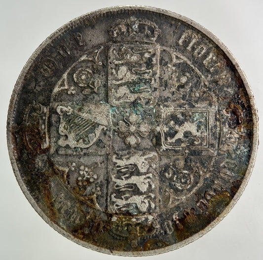 British Victoria Gothic Florin Silver Coin | Fine Collectable Grade