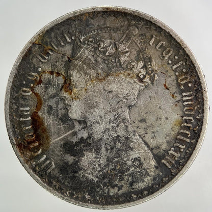 British Victoria Gothic Florin Silver Coin | Fine Collectable Grade