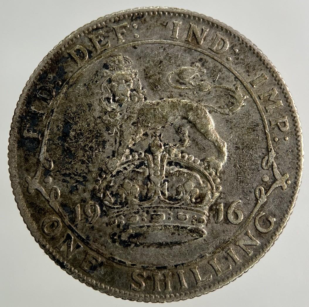 1916 George V Shilling Silver Coin | Fine Collectable Grade