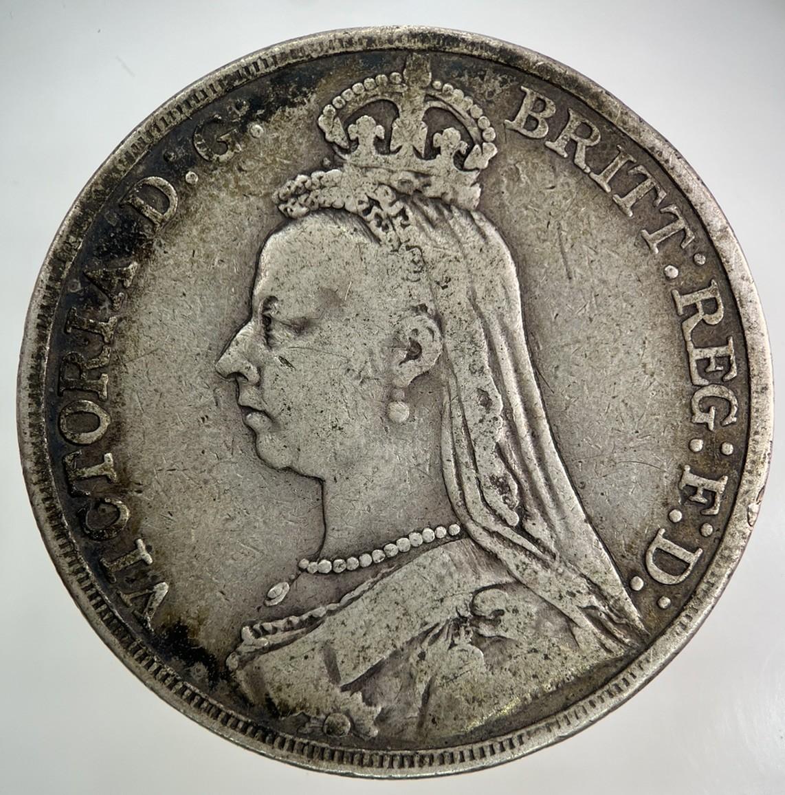 1889 Victoria One Crown Silver Coin | Fine Collectable Grade