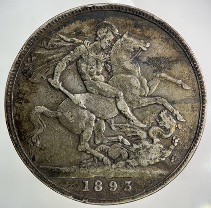 1893 Victoria One Crown LVI Silver Coin | Fine Collectable Grade