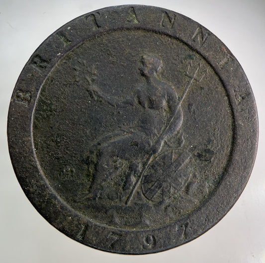 1797 George III 3rd Cartwheel One Penny Coin | Fine Collectable Grade
