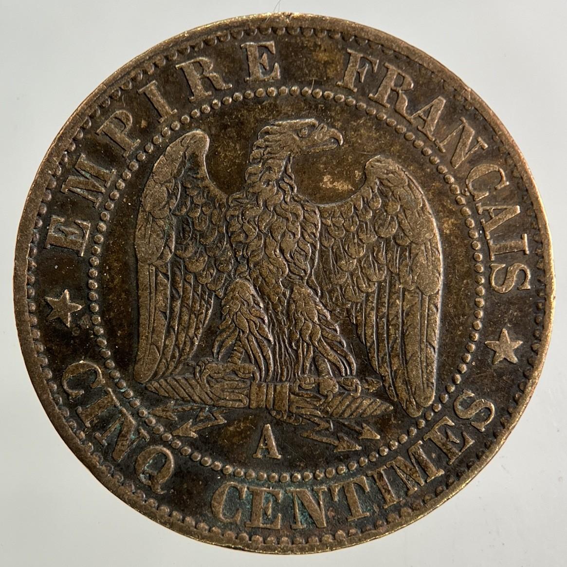 1862 France 5 Centimes Coin | Very High Grade