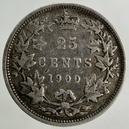 1900 Canada 25 Cents Silver Coin | Very High Grade
