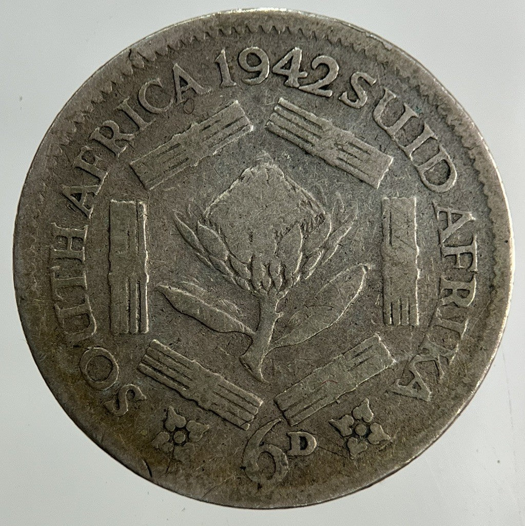 1942 South Africa Sixpence Silver Coin | Collectable Grade