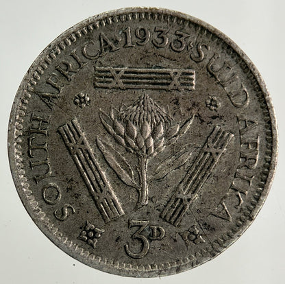 1933 South Africa Threepence Silver Coin | Very High Grade