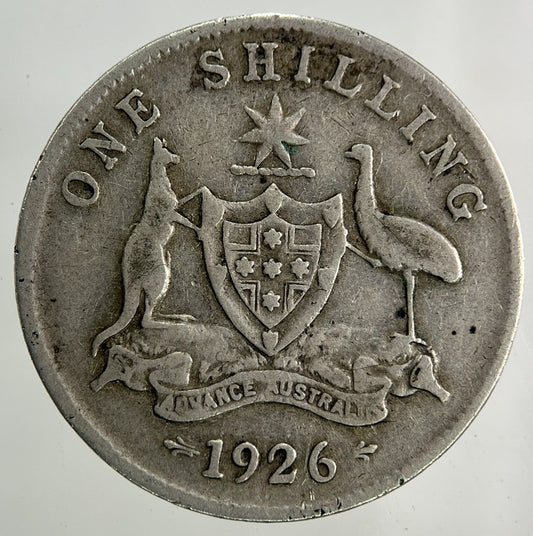 1926 Australia One Shilling Silver Coin | Fine Collectable Grade