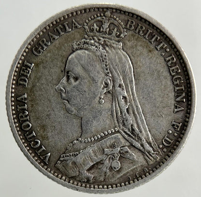 1887 Victoria Sixpence Silver Coin | Very High Grade