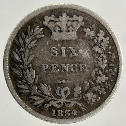 1834 William IV Sixpence Silver Coin | Collectable Grade