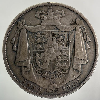 1836 William IV Half-Crown Silver Coin | Fine Collectable Grade