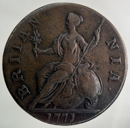 1771 George III 3rd Half-Penny Coin | Very High Grade