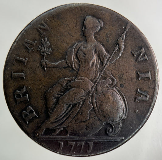 1771 George III 3rd Half-Penny Coin | Very High Grade