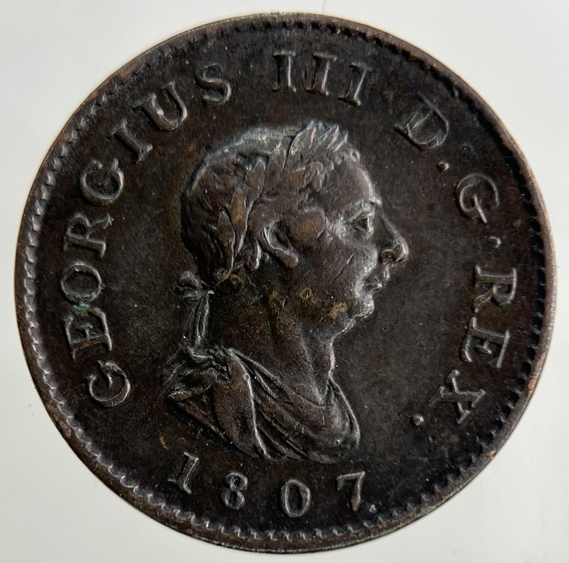 1807 George III 3rd Farthing Coin | Very High Grade