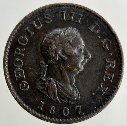 1807 George III 3rd Farthing Coin | Very High Grade