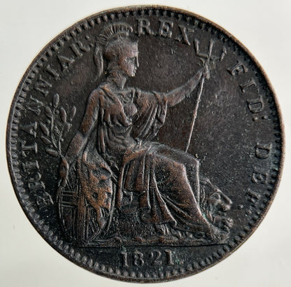 1821 George IV Farthing Coin | Very High Grade