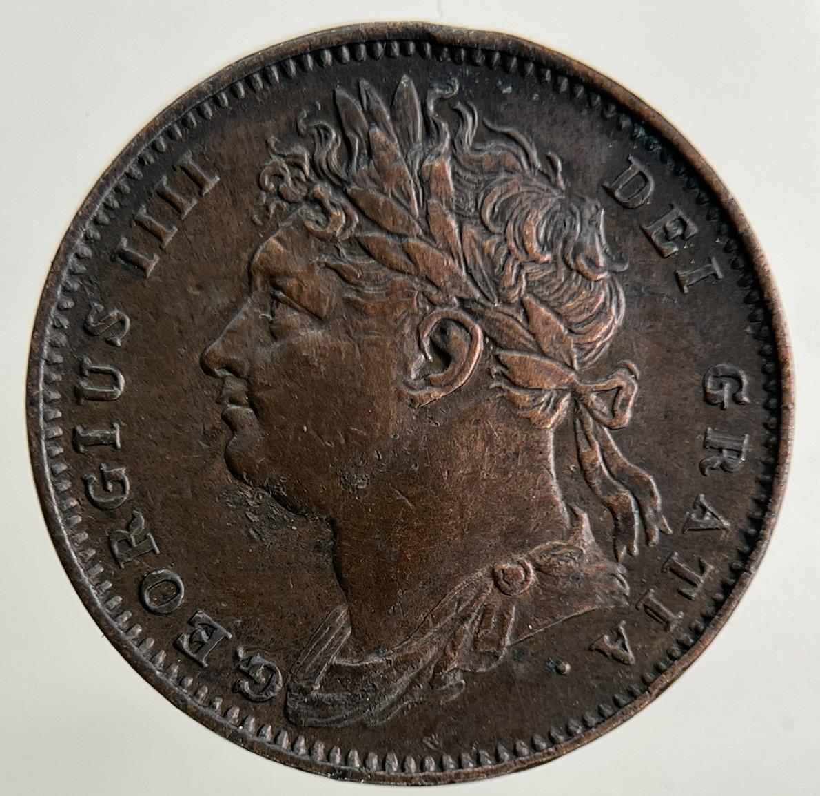 1821 George IV Farthing Coin | Very High Grade