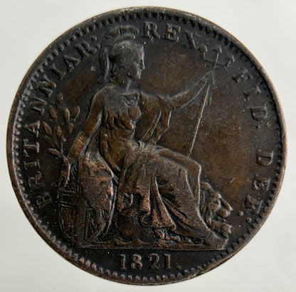 1821 George IV Farthing Coin | Very High Grade