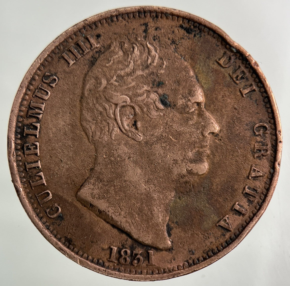 1831 William IV Half-Penny Coin | Very High Grade