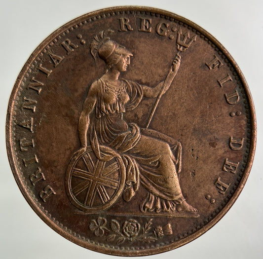 1857 Victoria Half-Penny Coin | Very Fine Grade