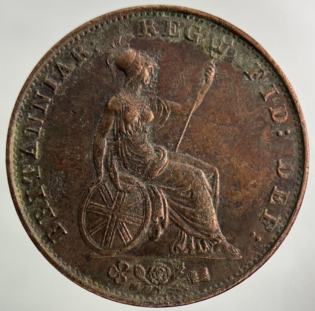 1851 Victoria Half-Penny Coin | Very Fine Grade