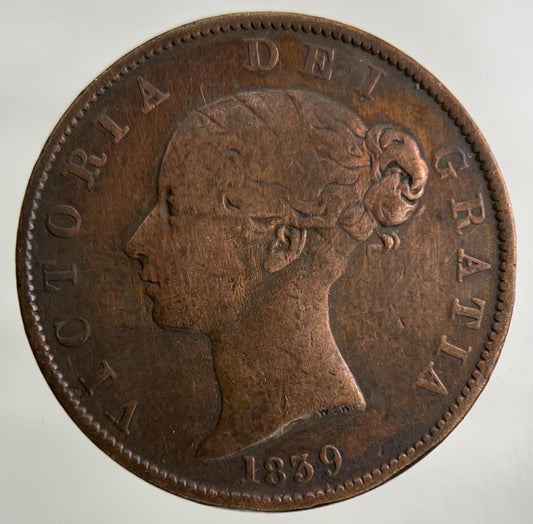 1839 Isle Of Man Half-Penny Coin | Fine Collectable Grade