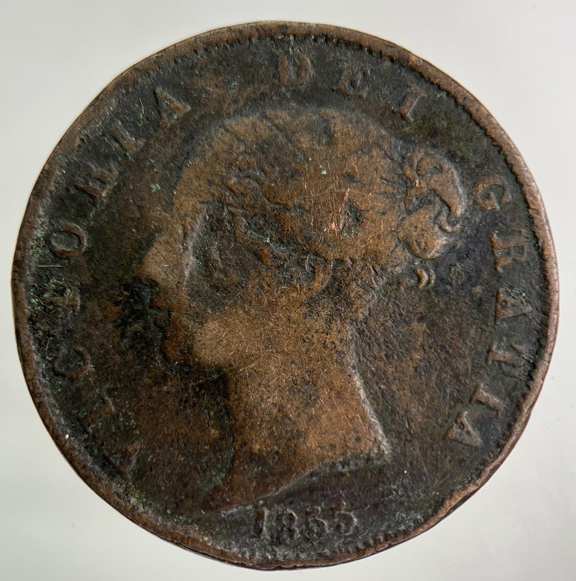 1855 Victoria Half-Penny Coin | Fair Grade