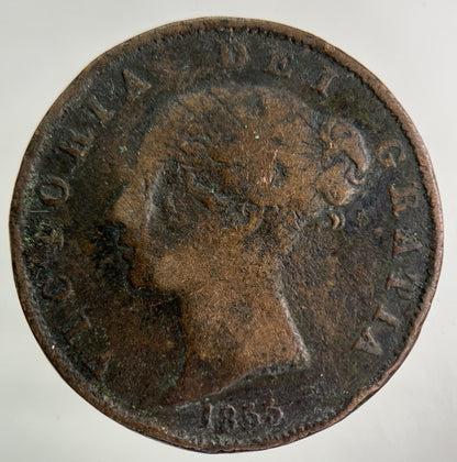 1855 Victoria Half-Penny Coin | Fair Grade